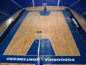 Basketball court markings