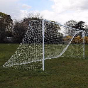 Heavy duty steel football goals for sports facilities