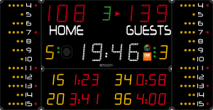 Stramatel 452 MB 3023 indoor multisport scoreboard for basketball handball volleyball and sports halls