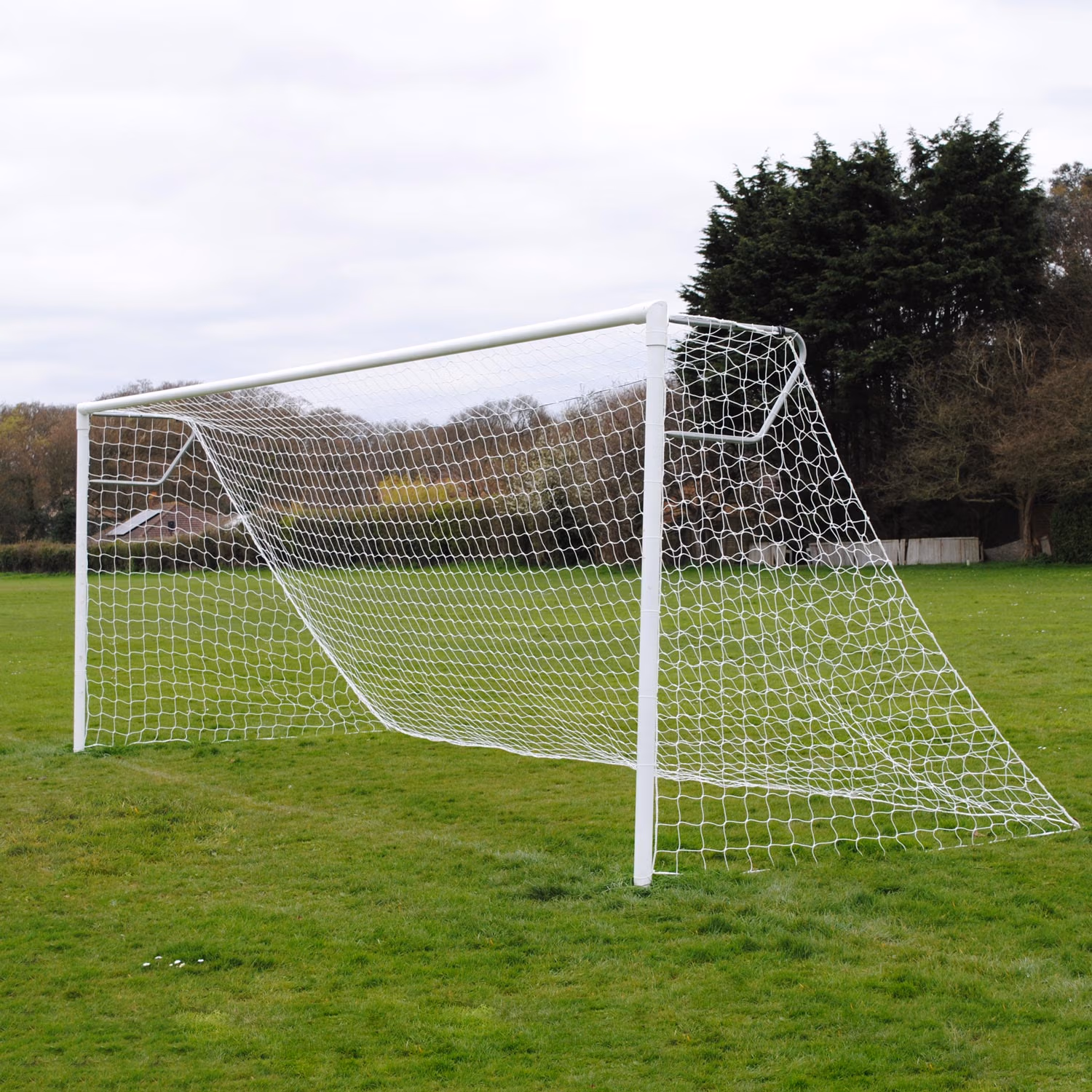 Heavy duty steel football goals for outdoor sports facilities