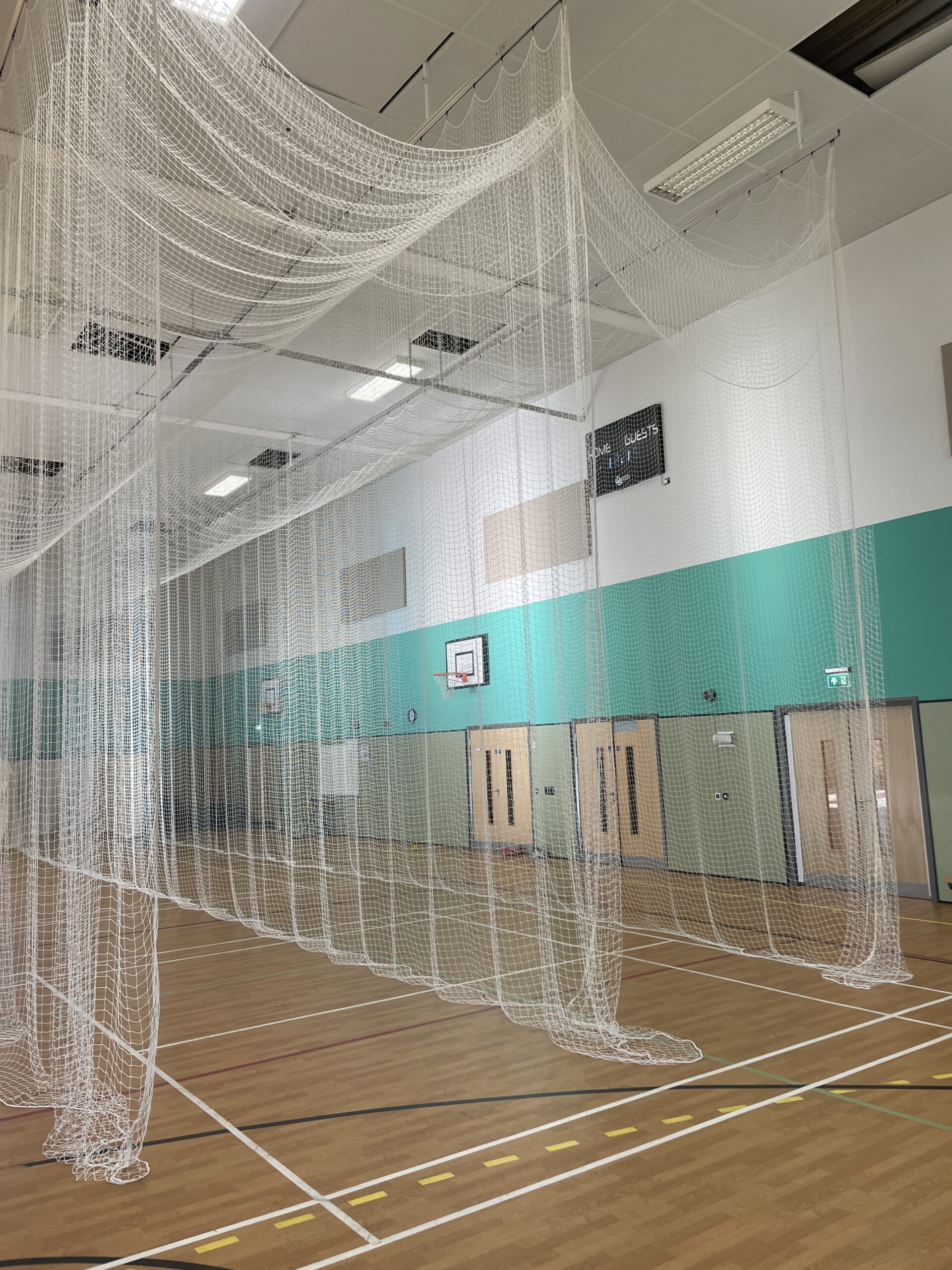 Replacement cricket nets for sports halls
