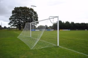 Quick release aluminium football goal package