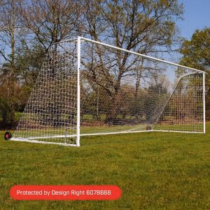 Heavy duty wheeled steel football goals