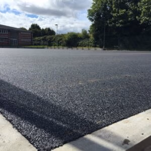 macadam sports surfacing installation for MUGA and outdoor sports court at school facility