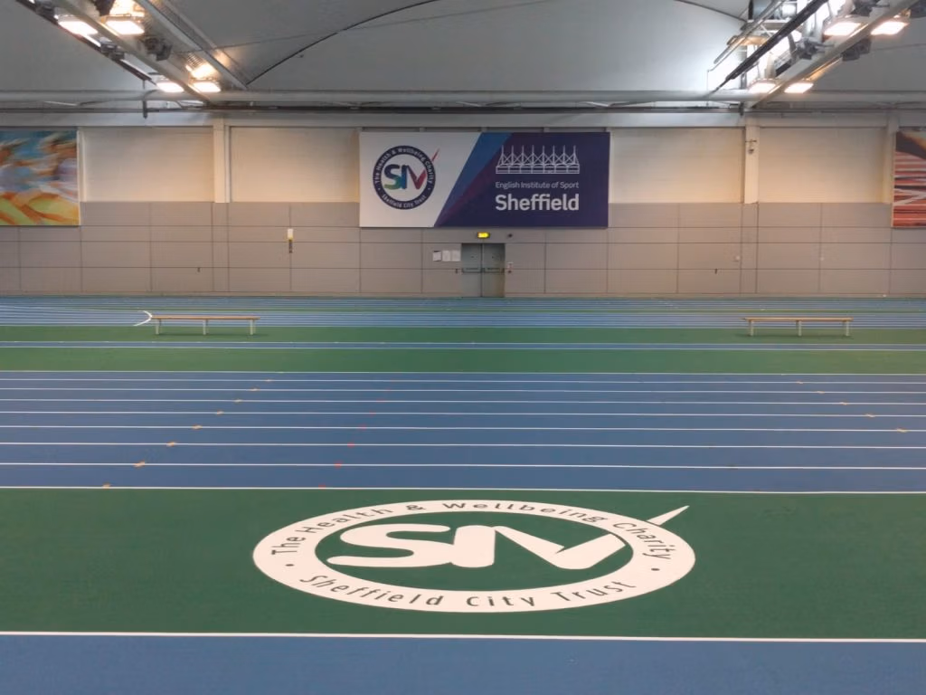 Sports hall trackway