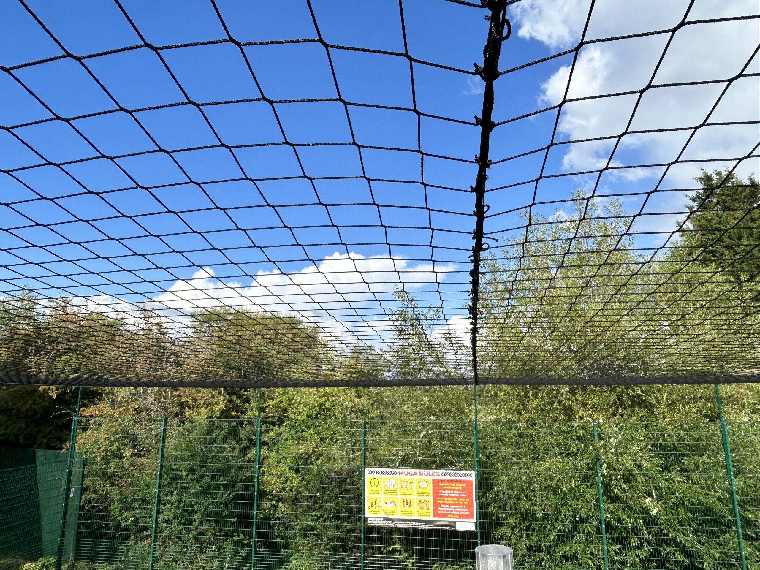 MUGA side netting for football