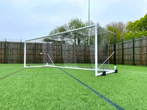 Freestanding box football goals for junior football facilities