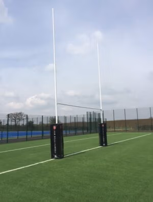 Steel rugby posts for sports facilities