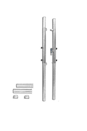 Outdoor Hot-Dip Galvanized Steel Volleyball System with Ground Sockets