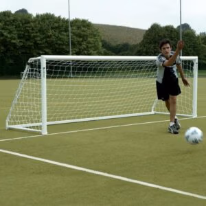 Small sided football goal posts with aluminium frame