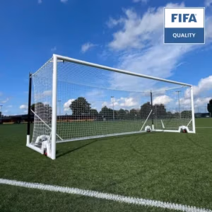 Portable football goal with Revolution wheel system