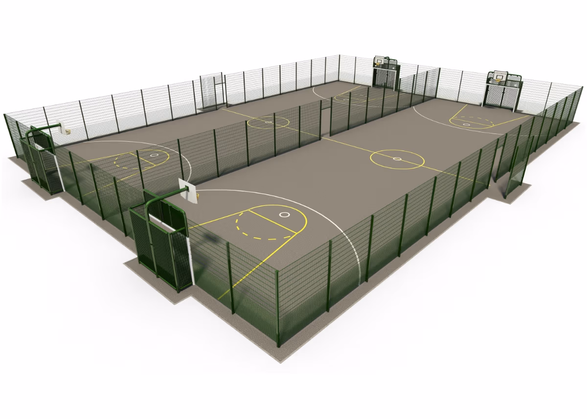 Medium Duty Straight End Multi-Use Games Area - Image 2