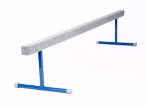 Practice balance beam available in floor and raised models for gymnastics training